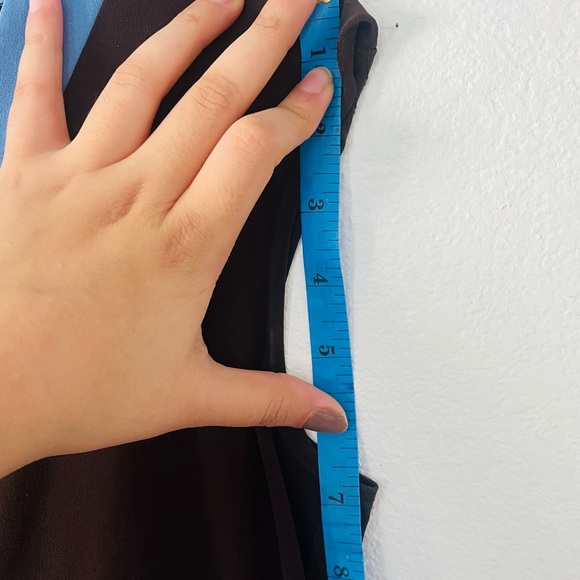 š¤GORG BROWN AND BLUE LIGHTWEIGHT DRESSš¤ - Picture 3 of 5